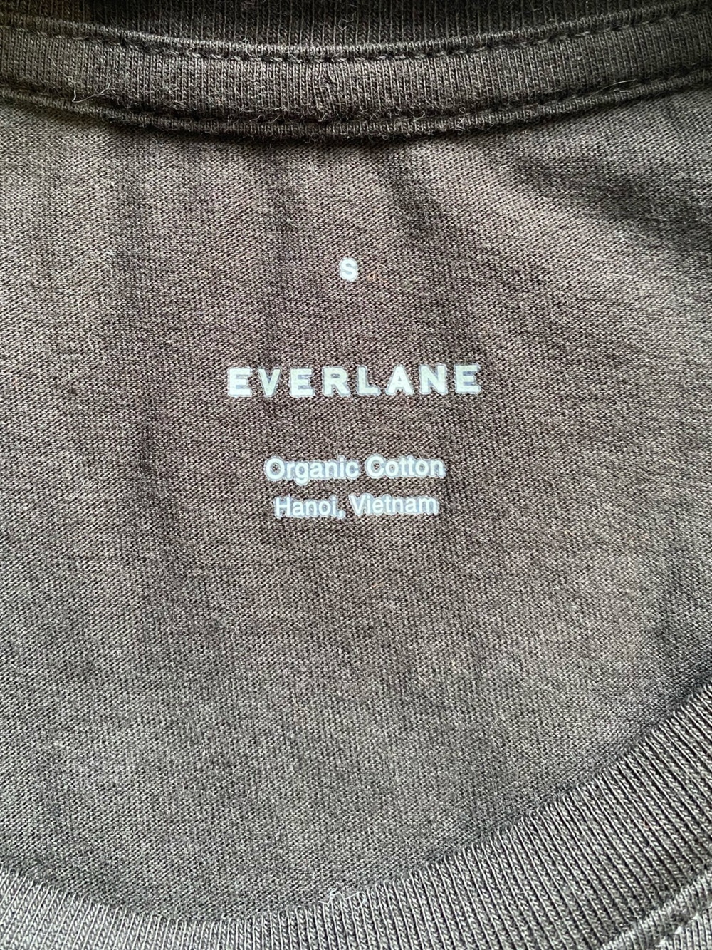 Everlane Oversized Seamed Tee Sz S Black Like New - Picture 4 of 8
